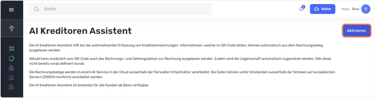 Aktivieren Sie diese nun