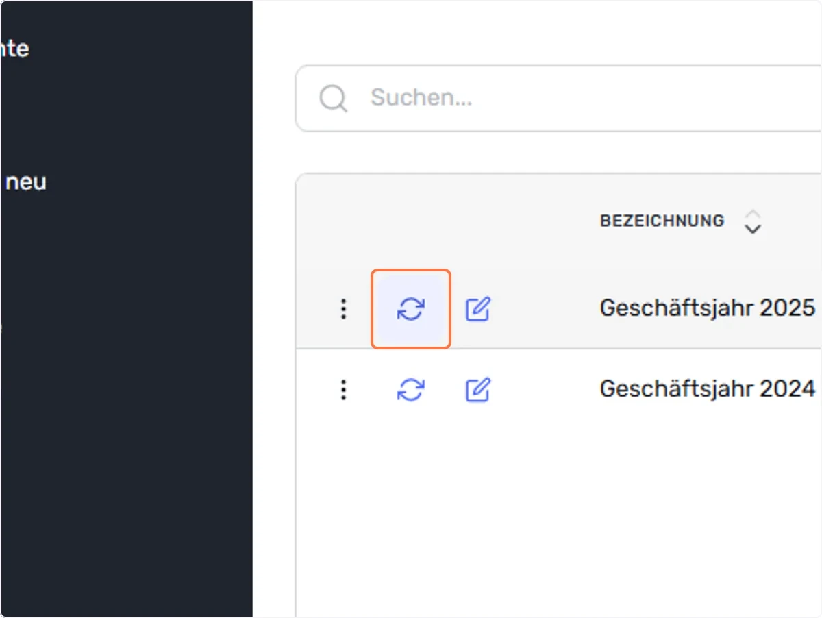 Aktualisierung der Eröffnungssalden