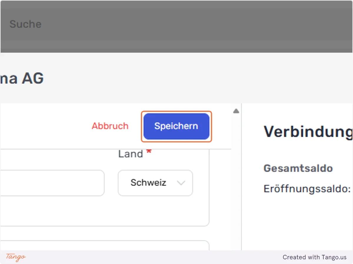 bestätigen Sie mit Speichern