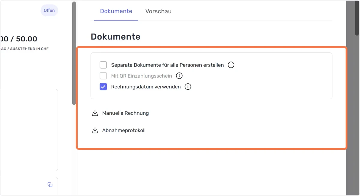 Dokumente / Rechnung