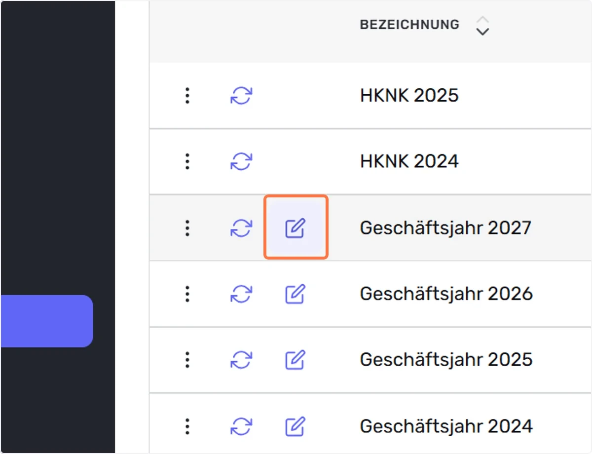 Geschäftsjahr bearbeiten
