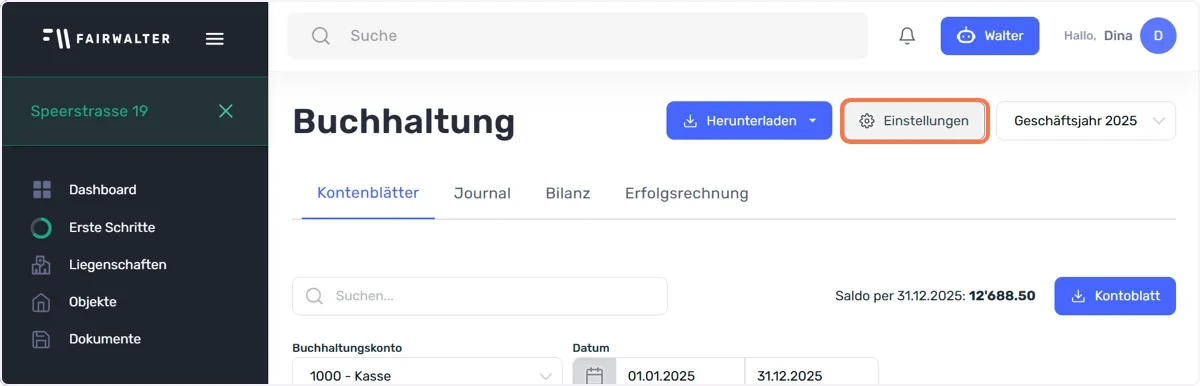 Geschäftsjahre Verwaltung