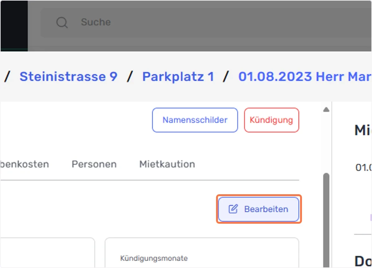 Im Reiter “Allgemein” und klicken Sie auf “Bearbeiten”