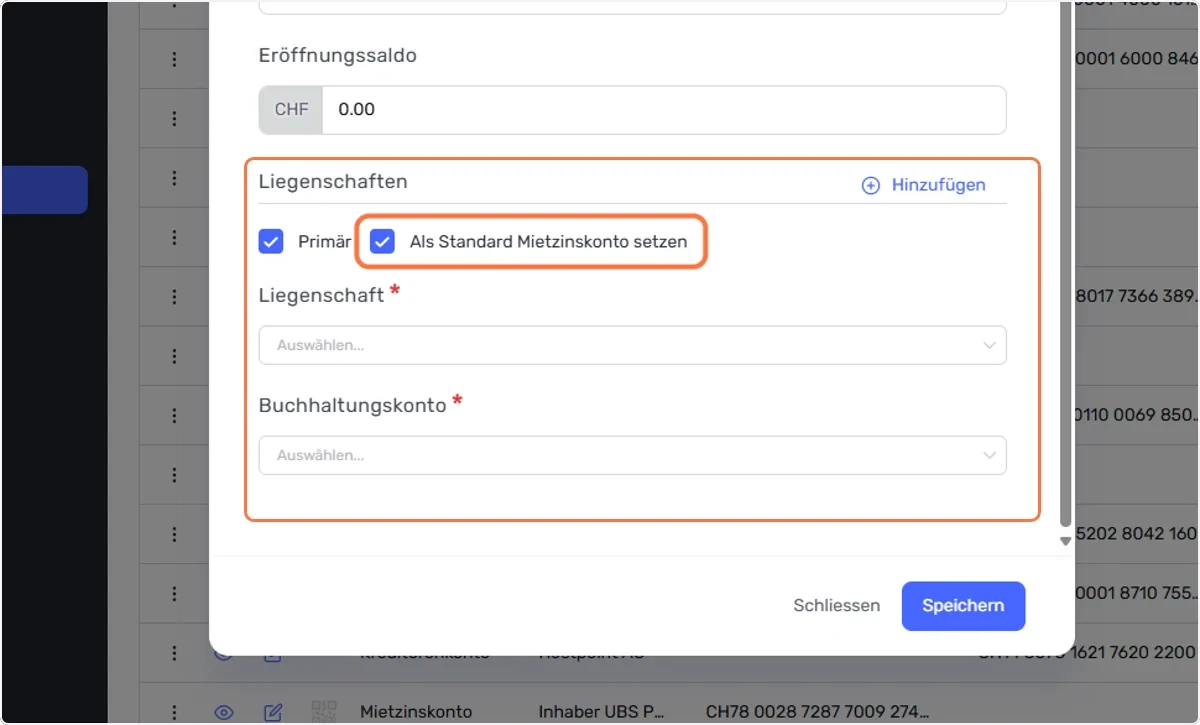 Klick auf dropdown trigger