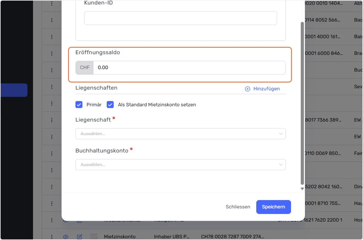 Klick auf dropdown trigger