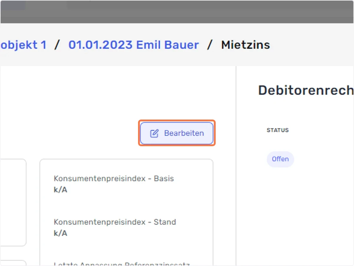 Klicken Sie nun auf ’‘Bearbeiten’’