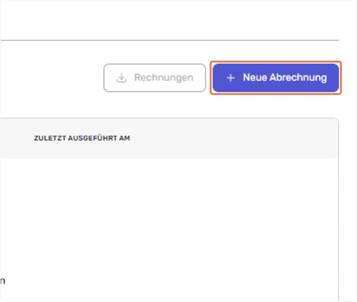 Neue Abrechnung auslösen