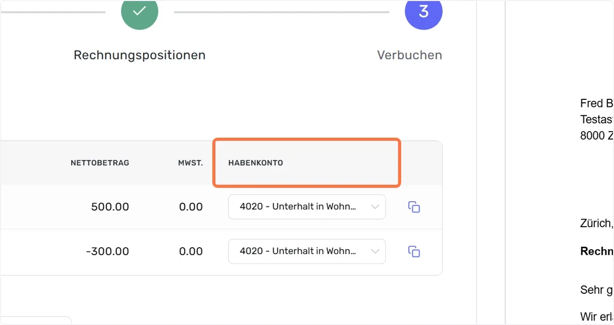 Rechnung korrekt verbuchen
