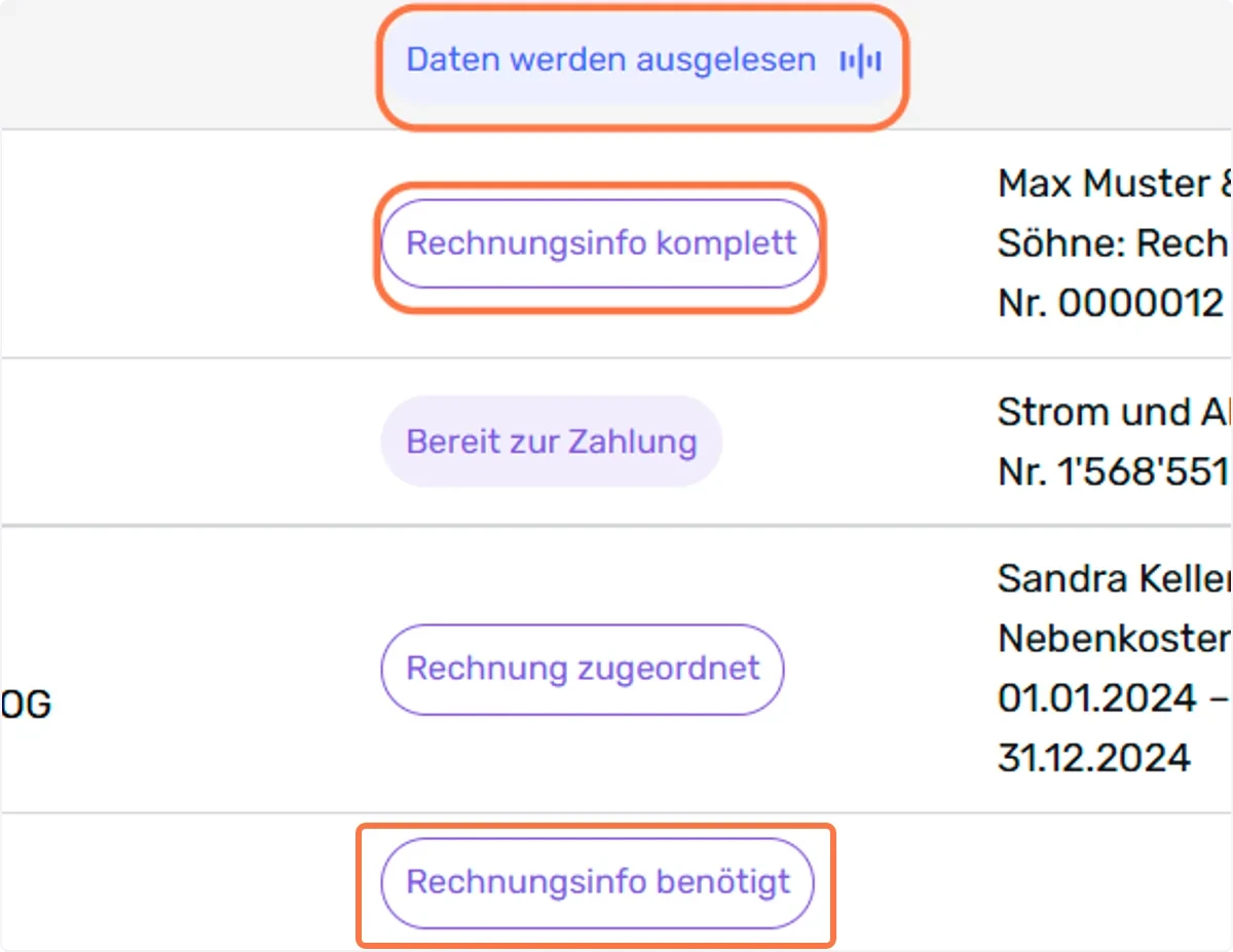 Status: Daten werden ausgelesen