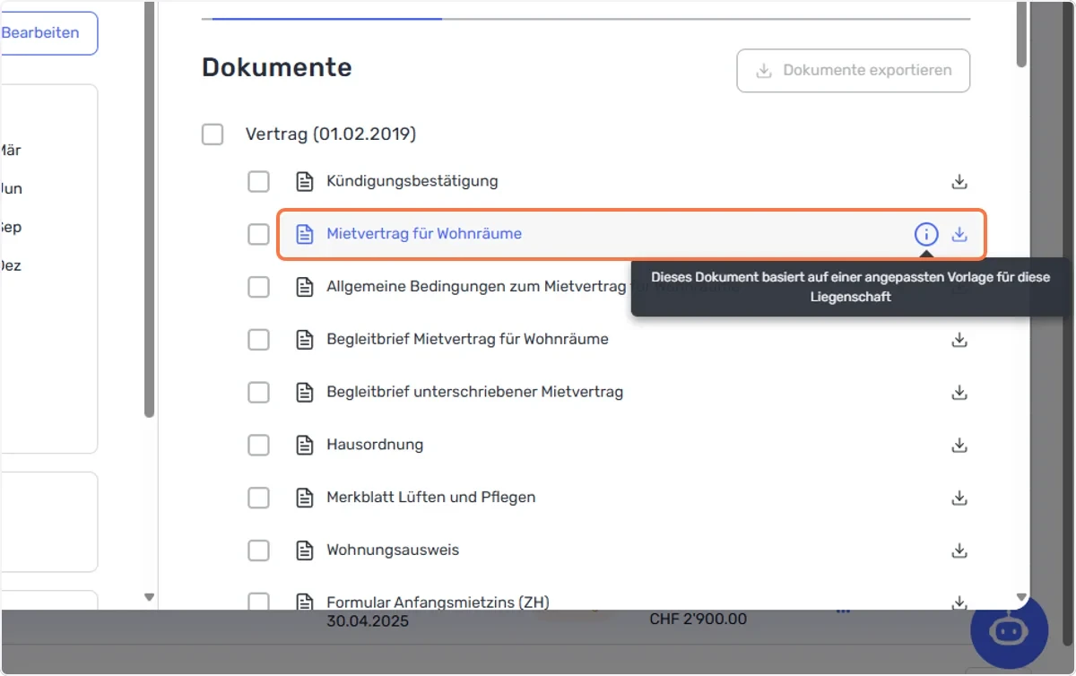 Vertragsdokumente herunterladen