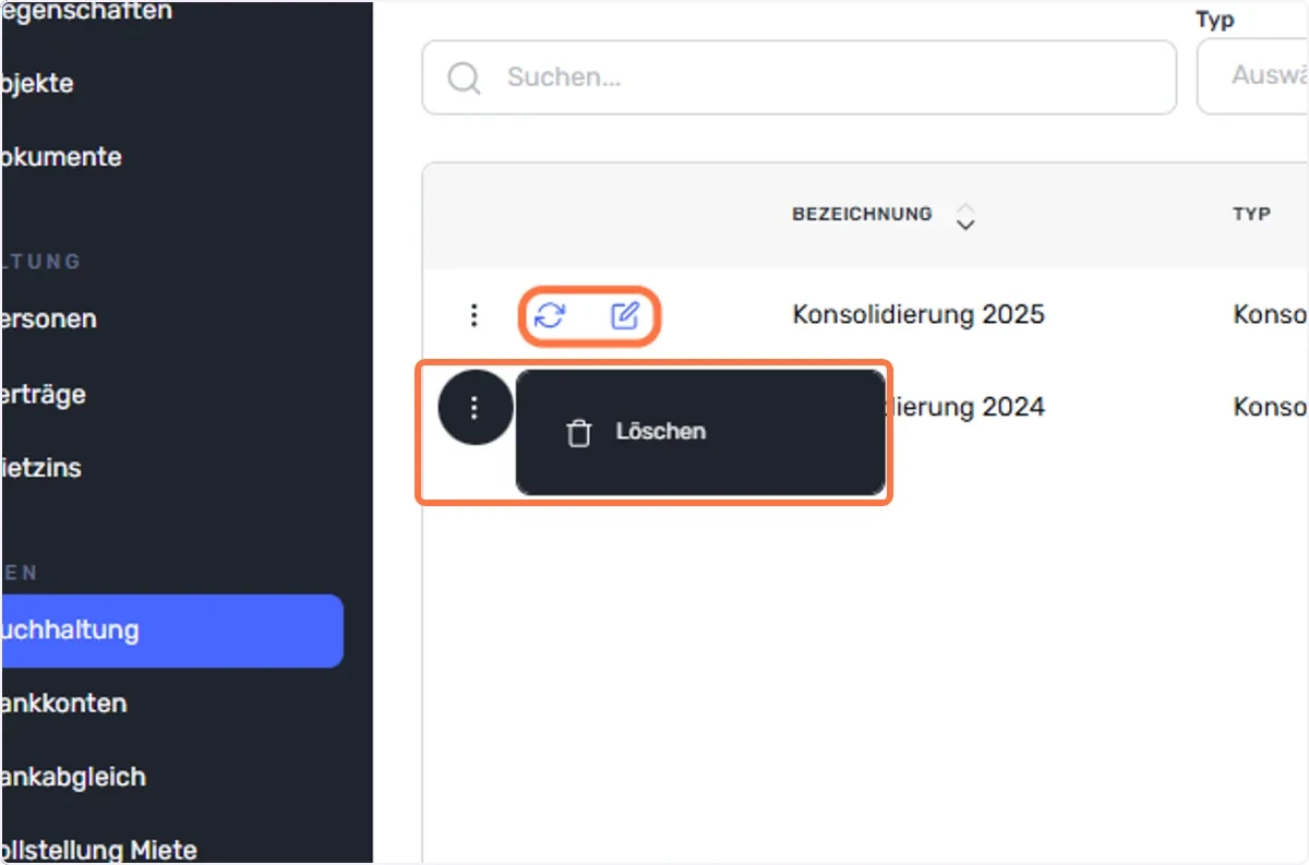 Verwaltung der Konsolidierungsjahre